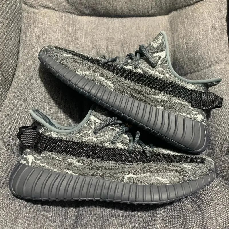 Unbranded Sneakers 350 V2 Knit — Black Grey Tyrannosaurus Rex