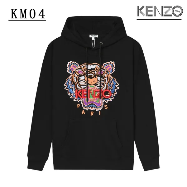 Kenzo Tiger Embroidered Black Hoodie - 13