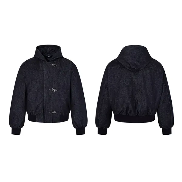 Balenciaga Hooded Toggle Jacket Navy Outerwear - 2