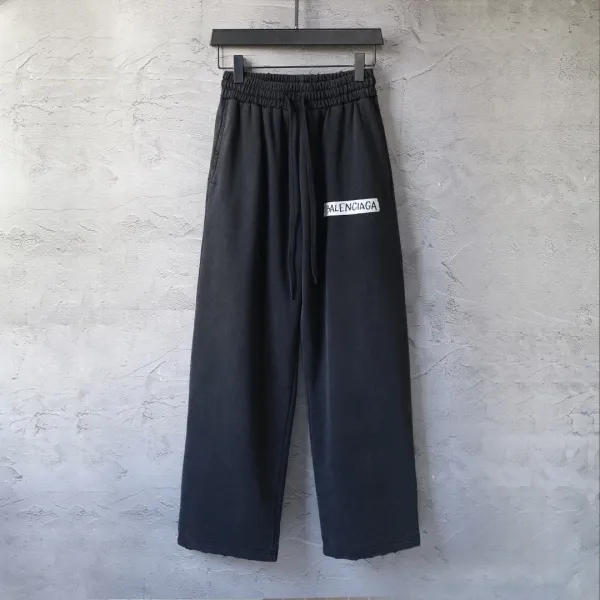 Balenciaga Logo Patch Sweatpants Black - 1