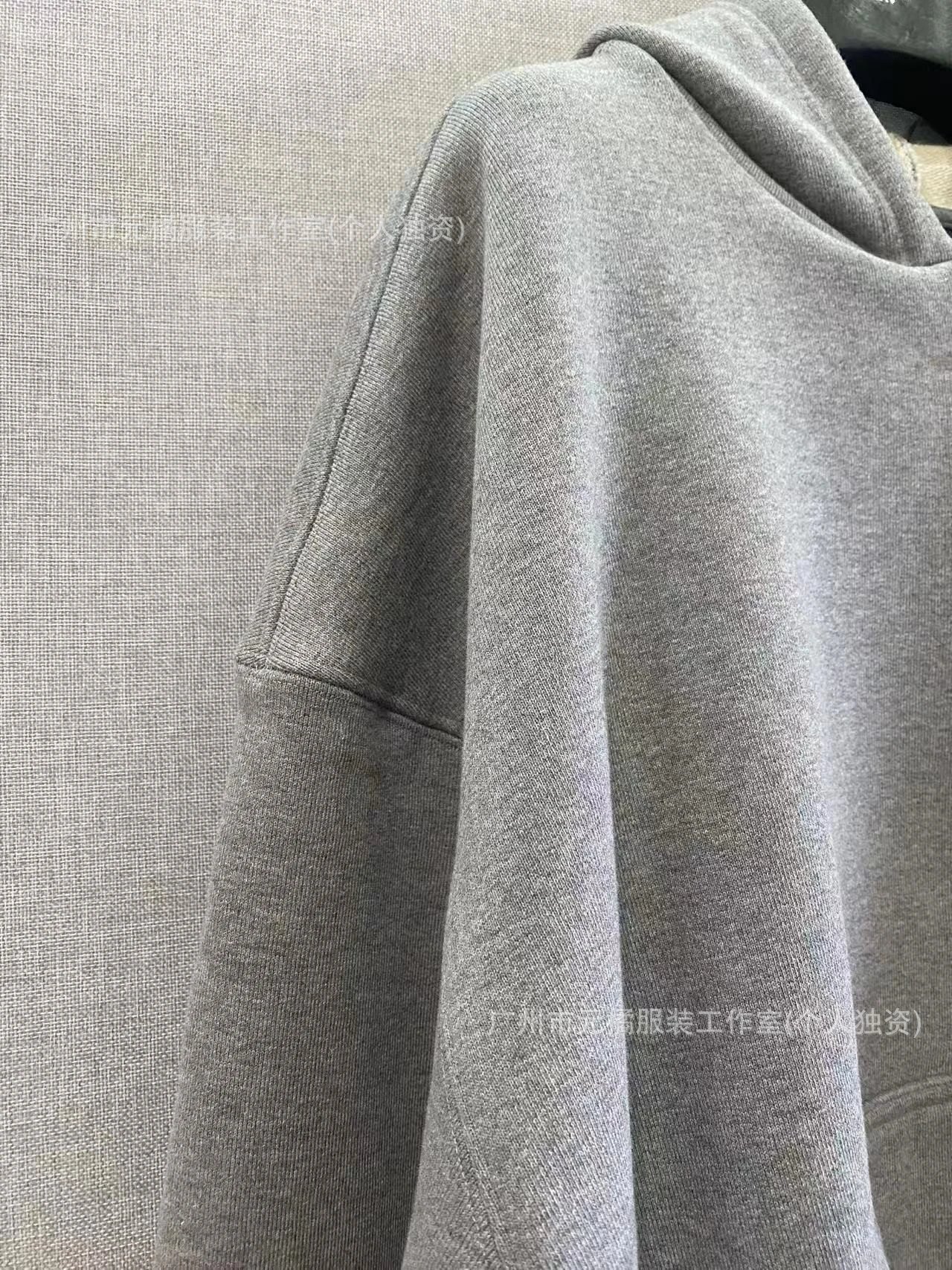 Oversized Zip-Up Hoodie Gray Hoodie - 5