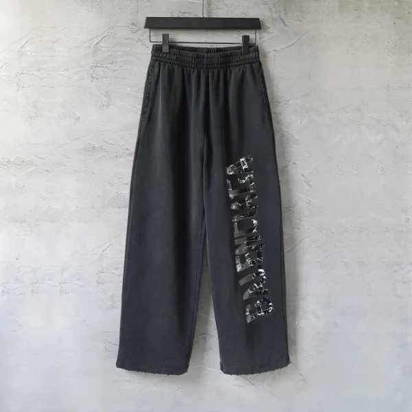 Balenciaga Logo Tape Sweatpants Black - 1
