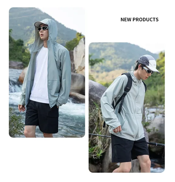 Doon Ultralight Packable Hooded Windbreaker Beige Outerwear - 10