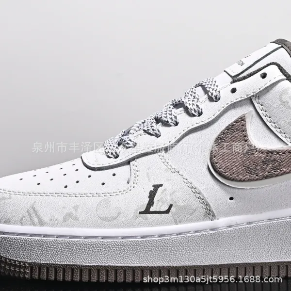Louis Vuitton x Nike Air Force 1 Low Monogram White Sneakers - 1