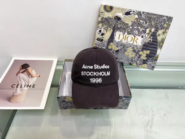 Acne Studios Stockholm 1996 Black Baseball Cap - 1