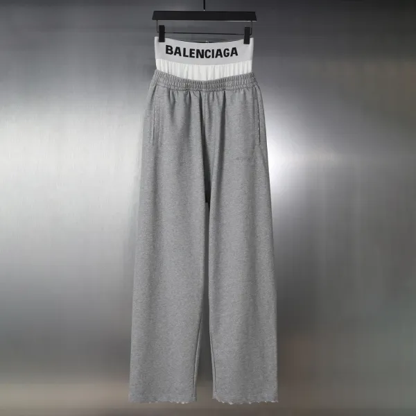 Balenciaga Logo Waistband Sweatpants Gray - 1