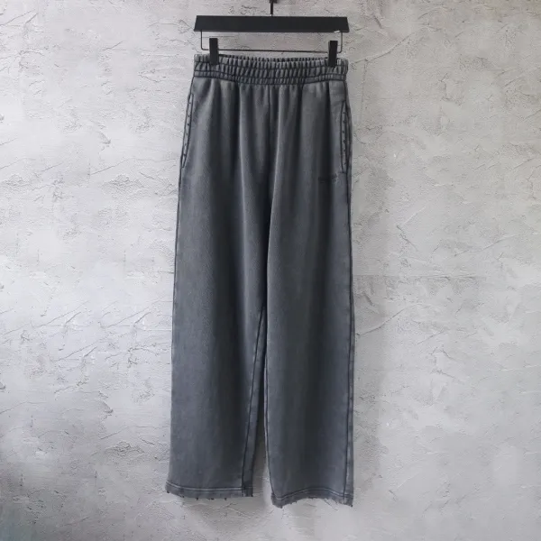 Balenciaga Distressed Washed Gray Sweatpants - 1