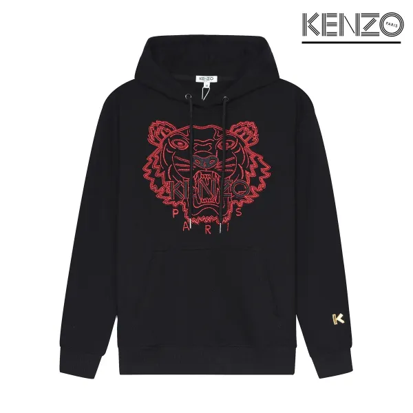 Kenzo Tiger Embroidered Black Hoodie - 25