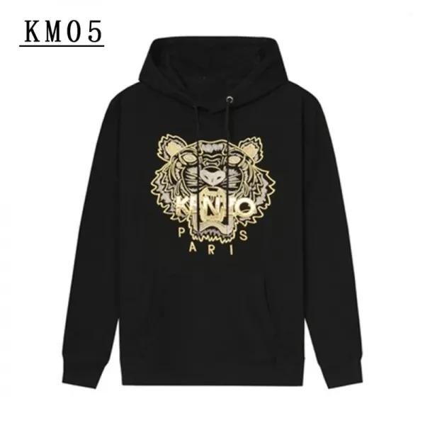Kenzo Tiger Embroidered Black Hoodie - 1