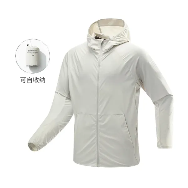 Doon Ultralight Packable Hooded Windbreaker Beige Outerwear - 1