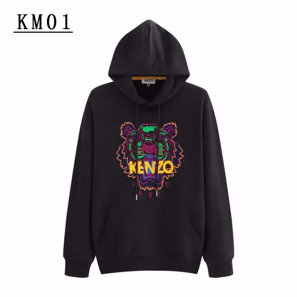 Kenzo Tiger Embroidered Black Hoodie - 7