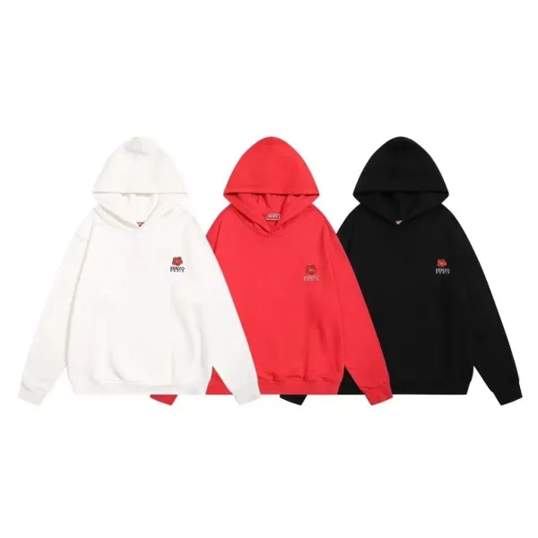 Kenzo Tiger Embroidered Black Hoodie - 26