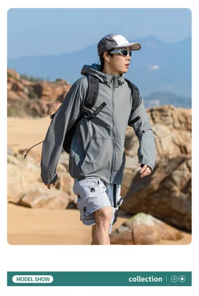Doon Ultralight Packable Hooded Windbreaker Beige Outerwear - 15