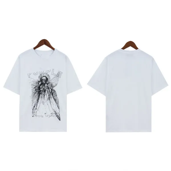 Purple x Unknown Artist Graphic Print White T-Shirt - 1