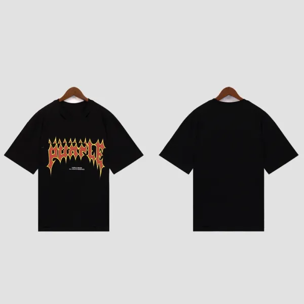 Ovacle Flame Logo Black Oversized T-Shirt - 1