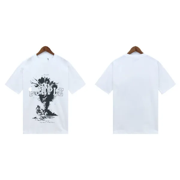 Purple x Unknown Artist Graphic Print White T-Shirt - 1