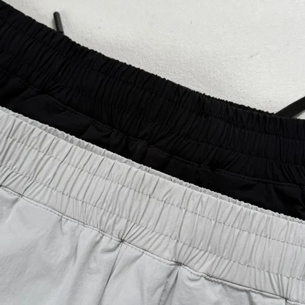 Design Drawstring Waist Pants Light Gray Pants - 19