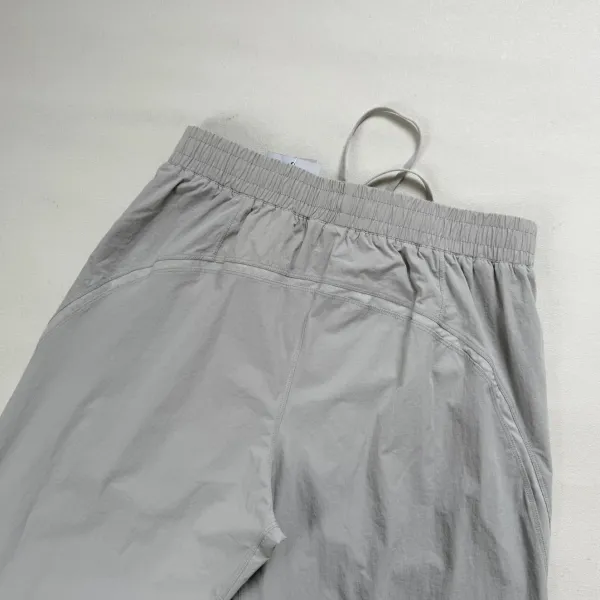 Design Drawstring Waist Pants Light Gray Pants - 13