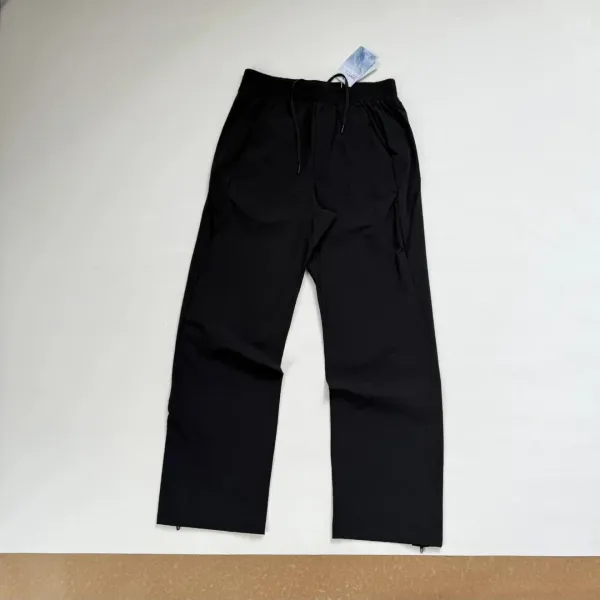 Design Drawstring Waist Pants Light Gray Pants - 14