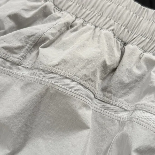 Design Drawstring Waist Pants Light Gray Pants - 23