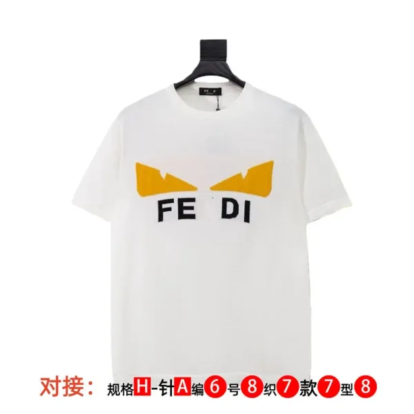 Fendi Monster Eyes Logo White T-Shirt - 1