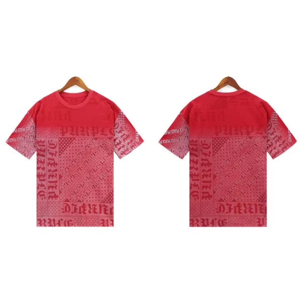 Dior Oblique All-Over Print Red T-Shirt - 1