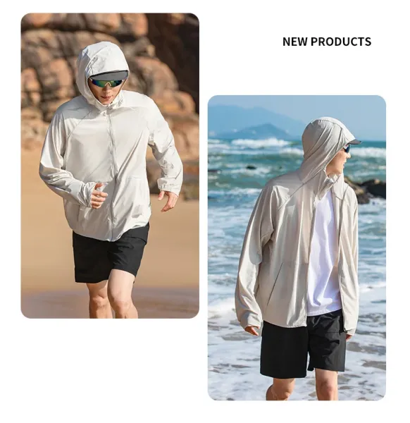 Doon Ultralight Packable Hooded Windbreaker Beige Outerwear - 13