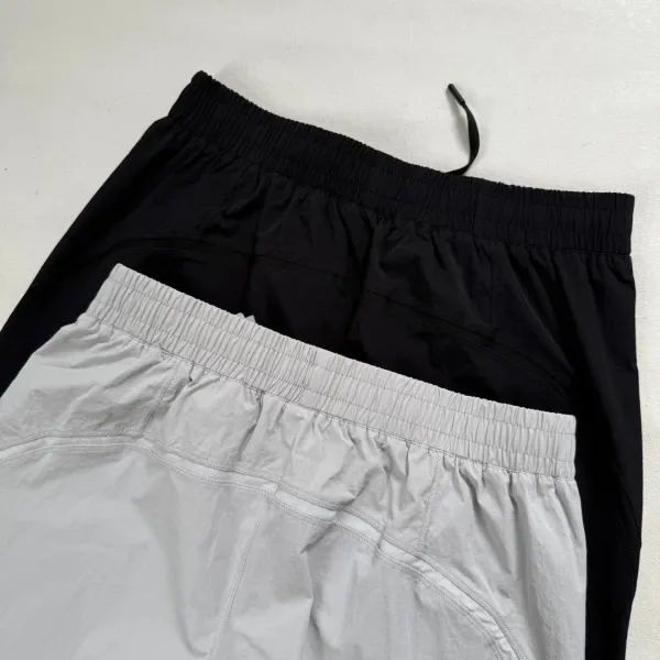Design Drawstring Waist Pants Light Gray Pants - 21