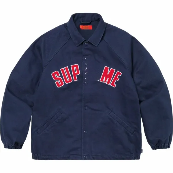 Supreme Arch Logo Coach Jacket Navy - 1