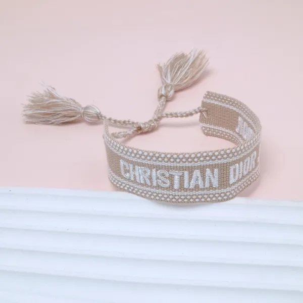 Dior Oblique Woven Bracelet Beige - 1