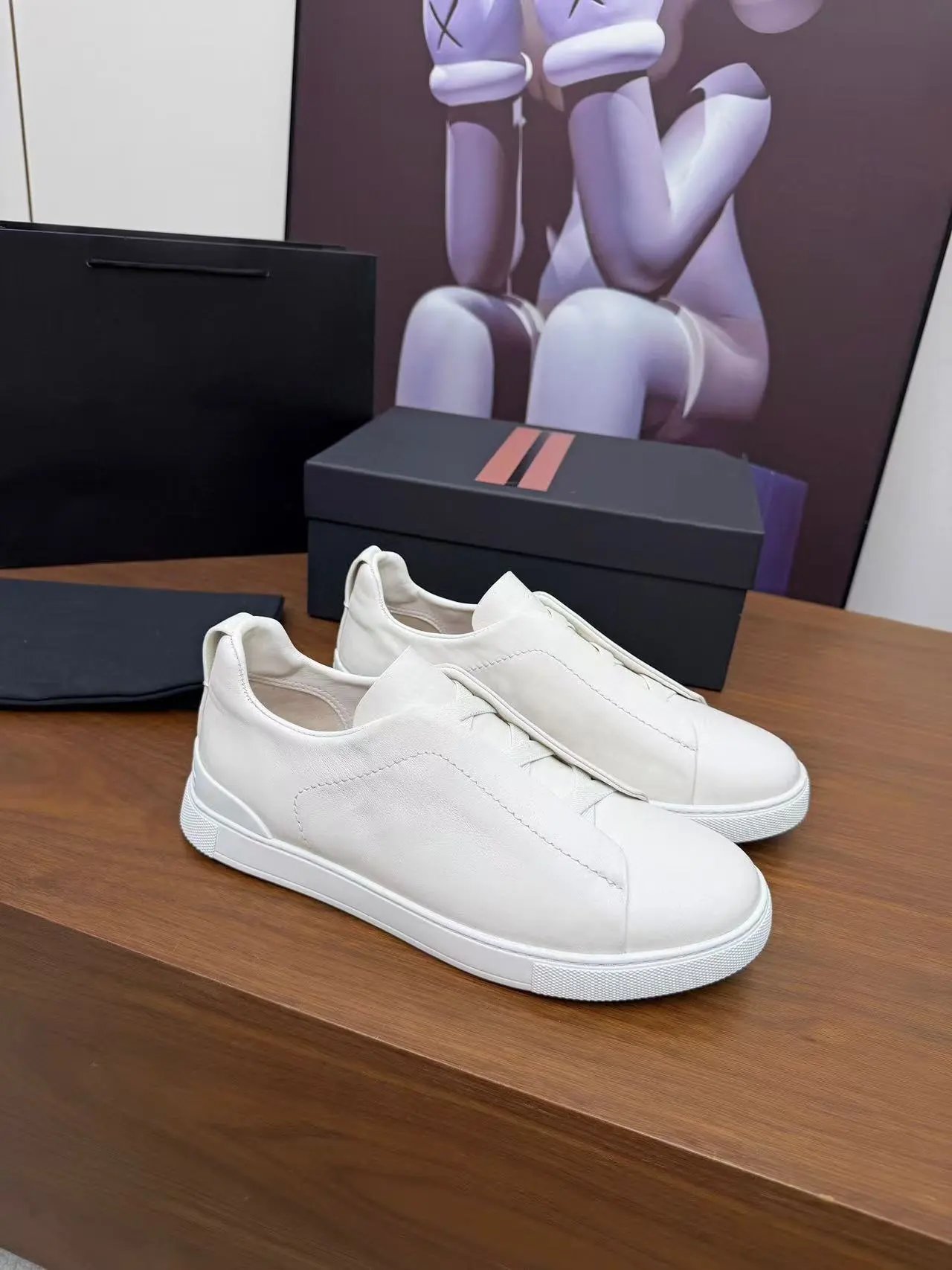 Hogan Interactive Brown Leather Slip-On Sneakers - 2