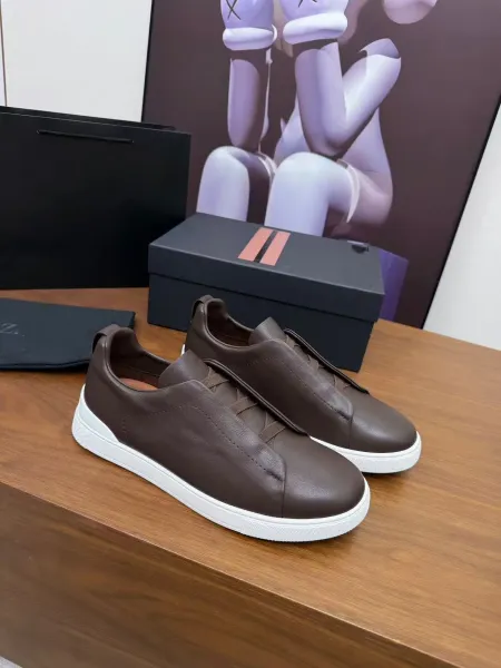Hogan Interactive Brown Leather Slip-On Sneakers - 1