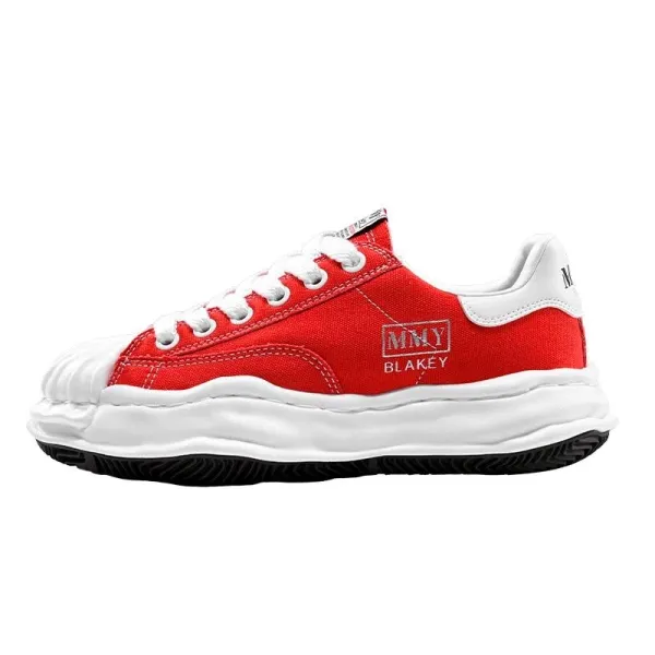 MNY x Blakey Wave Sole Red Canvas Sneakers - 1