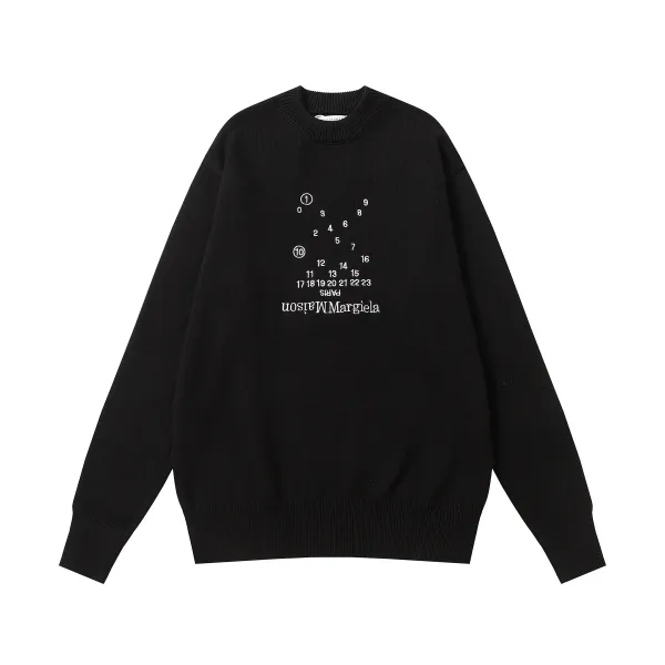 Maison Margiela Numbered Sweater Black - 1