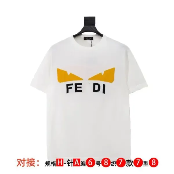 Fendi Monster Eyes Logo White T-Shirt - 6