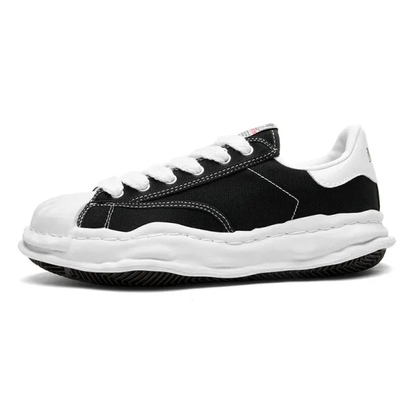 Maison Margiela Tabi Sneaker Black and White Canvas Sneakers - 1