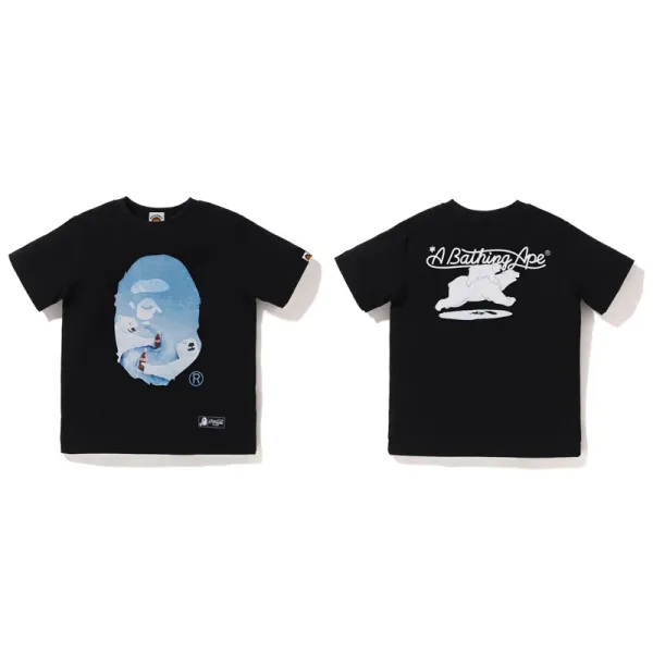 A Bathing Ape x Coca-Cola Polar Bear Graphic T-Shirt Black - 1