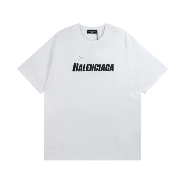 Balenciaga Logo Print Black T-Shirt - 8
