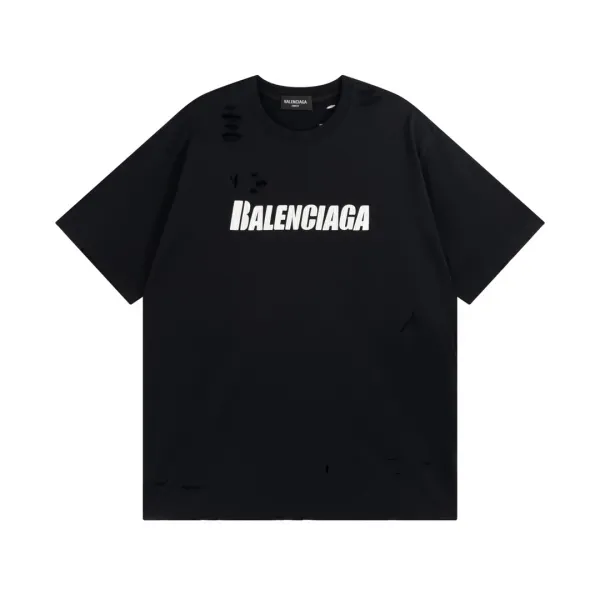 Balenciaga Logo Print Black T-Shirt - 14