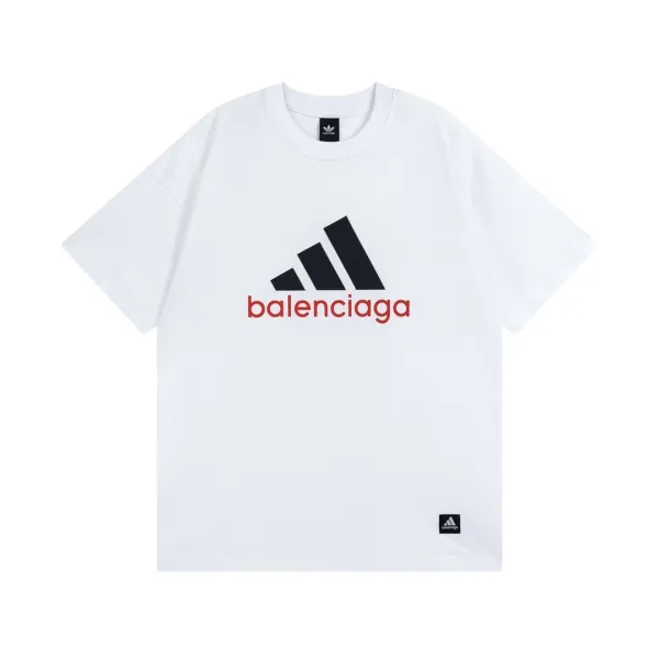 Balenciaga Logo Print Black T-Shirt - 36