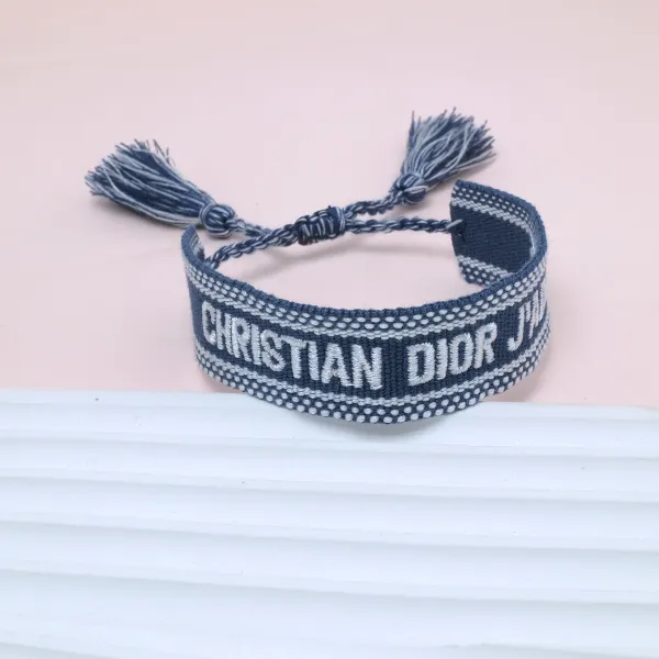 Dior J'Adior Woven Bracelet Navy Blue - 1