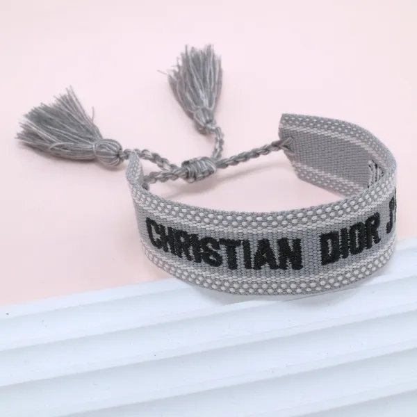 Dior J'Adior Woven Bracelet Gray - 1