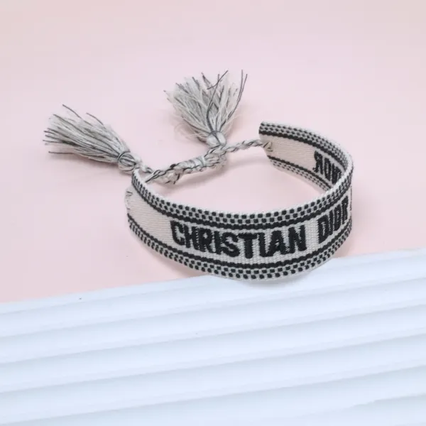 Dior Oblique Woven Bracelet White/Black - 1