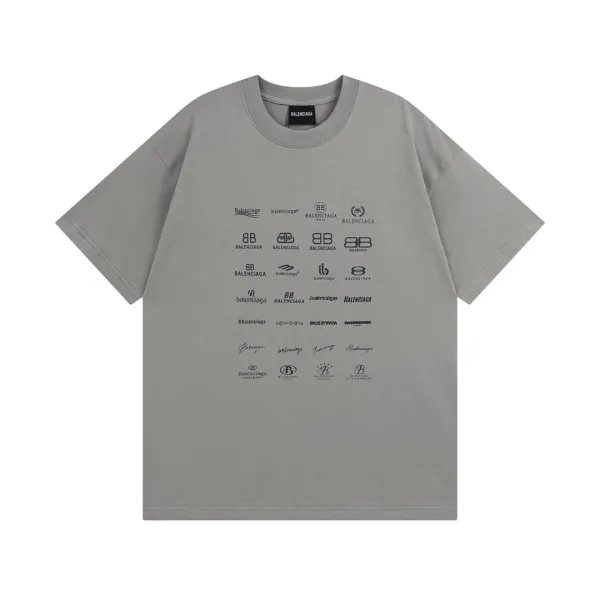 Balenciaga Logo Print Black T-Shirt - 19