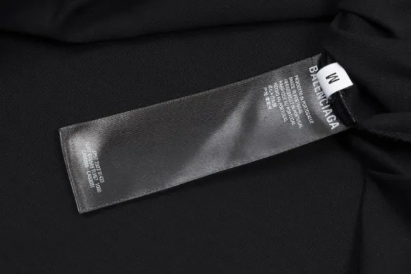 Balenciaga Logo Print Black T-Shirt - 42