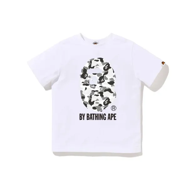 A Bathing Ape Camo Ape Head White T-Shirt - 1