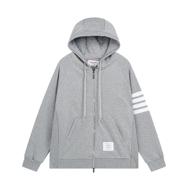Thom Browne Classic 4-Bar T-Shirt White Gray Black - 16