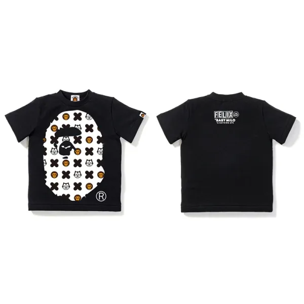 A Bathing Ape x Felix the Cat Baby Milo Black T-Shirt - 1