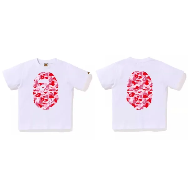 A Bathing Ape ABC Camo Big Ape Head White T-Shirt - 1