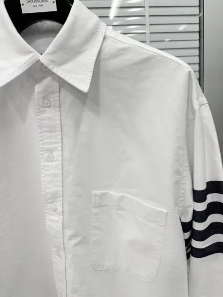 Thom Browne Classic 4-Bar T-Shirt White Gray Black - 39